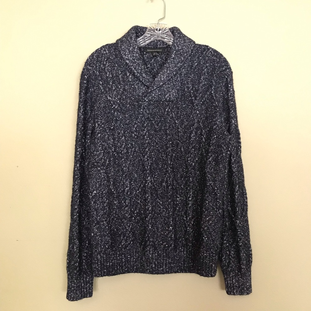 NWT chunky shawl collar sweater